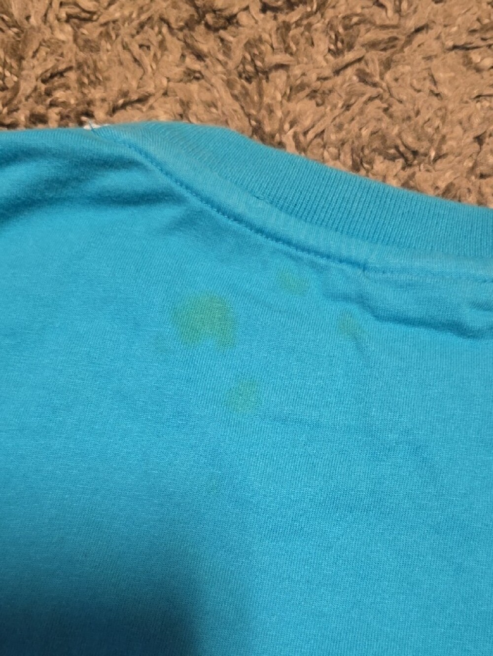 Men's Blue Short Sleeve Tee with Skull Print Panel - Picture 7 of 7